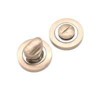 Infinity Decor Dual Tone Bathroom Thumb Turn and Release Latch Set with Emergency Release - Privacy Latch for Internal Bathroom WC Doors