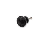 Infinity Decor Ebonised Wooden Large Reeded Cupboard Knob Pull Handle - Ideal for Drawer Cabinets Doors