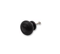 Infinity Decor Ebonised Wooden Reeded Small Cupboard Knob Pull Handle - Ideal for Drawer Cabinets Doors