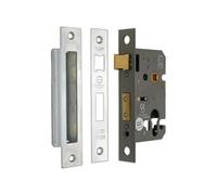 Infinity Decor Fir Aged Bronze Euro Profile Mortice Sash Lock CE Approved Cylinder Keyhole Security 65mm for Internal and External Doors (Polished Chrome)