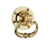 Infinity Decor Georgian Edwardian Style Solid Brass Drop Ring Door Mortice Handles (Polished Brass)