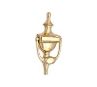 Infinity Decor Georgian Polished Brass 6” Urn Door Knocker - High Quality Solid Brass Door Knocker for Front Entrance Door Gate Furniture’s