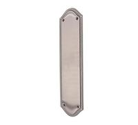 Infinity Decor Georgian Roped Edge Design Shaped Finger Push Plate Protector 300x75mm - for Interior or Exterior Door (Satin Chrome)