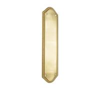 Infinity Decor Georgian Roped Edge Design Shaped Finger Push Plate Protector 300x75mm - for Interior or Exterior Door (Polished Brass)