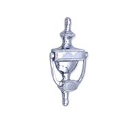 Infinity Decor Georgian Style 6” (150mm) Solid Brass Urn Door Knocker in Polished Chrome Finish - Premium Quality Hand Door Knocker for Entrance Front Door Furniture