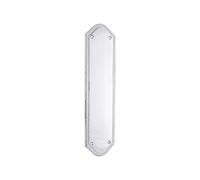 Infinity Decor Georgian Style Shaped Door Finger Push Plate in Polished Chrome Finish 300 x 75mm Ideal for Internal or External Front Door Gates