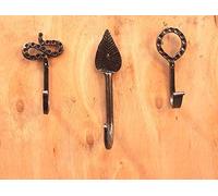 Infinity Decor Hand Forged Iron Pewter Finish Coat & Robe Hooks Vintage Antique Style (604)