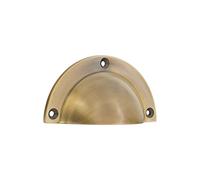 Infinity Decor Heavy Duty Half Moon Cupboard Pull Vintage Style 90mm in Antique Brass Finish for Kitchen Cabinets, Drawers & Furniture Restoration