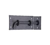 Infinity Decor Heavy Duty Hand Forged Iron Matt Black Small Slide Bolt Old Vintage Design Secure Door Latch Antique Kitchen Cabinet Cupboard Closet Lock