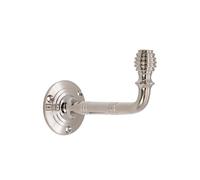 Infinity Decor Heavy Duty Polished Nickel Ribbed Design Modern Style Multipurpose 80mm Coat Hook for Hanging Purse Coat Key Hanger Home Wall Decoration