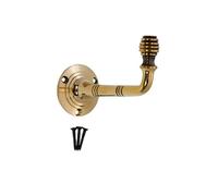 Infinity Decor Heavy Duty Ribbed Design Modern Style Multipurpose Aged Brass 70mm Coat Hook for Hanging Purse Coat Key Hanger Home Wall Decoration