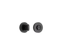 Infinity Decor Keyhole Cover Escutcheon Oval/Euro/Bathroom Thumb Turn Black (Pairs) (Bathroom Thumb Turn)
