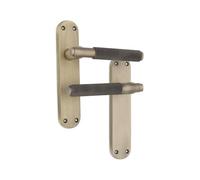 Infinity Decor Matt Antique Knurled Lever Latch Door Handle on Backplate Set Passage Door Pulls - Suitable for Internal & Exterior Doors