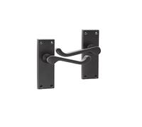Infinity Decor Matt Black Victorian Scroll Lever on Backplate Door Handles Set 115 x 40mm - Door Pull Handles Ideal for Interior & Exterior Use
