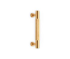 Infinity Decor Modern Solid Brass Knurled T Bar Cabinet Drawer Handle Stunning Satin Brass Kitchen Cupboard Pulls 160mm - for Interior Cabinet Drawer