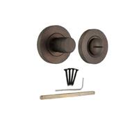 Infinity Decor Modern Style Hammered Textured Bathroom Privacy Thumb Turn with Emergency Release Toilet WC Latch Lock Matt Antique Finish for Interior Exterior Toilet Doors