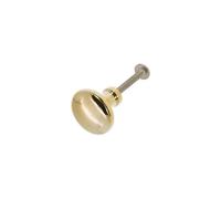 Infinity Decor Mushroom Shape Round Knobs - Polished Brass Pull Handles for Kitchen Cabinet Door Furniture (38mm)