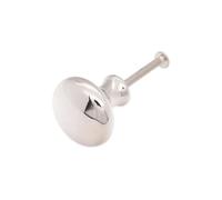 Infinity Decor Mushroom Shape Round Knobs - Solid Brass Pull Handles for Kitchen Cabinet Door Furniture (Polished Nickel, 32mm)