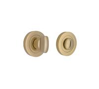 Infinity Decor Oval or Euro Profile Escutcheon Key Hole Covers/Bathroom Thumb Turn & Release Set - Various Finishes (Satin Brass, Turn & Release)