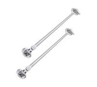 Infinity Decor Pack of 2,10" (250mm) Heavy Duty Brass Cabin Hook & Eye Silent Catch/Latch/Holder/Back Gate/Shed/Patio Door in Various Finishes (Satin Chrome)