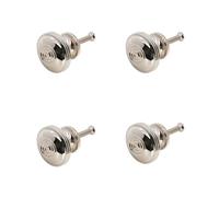 Infinity Decor Pack of 4 Reeded Bloxwich Cupboard Knob 40mm Solid Brass in Polished Nickel Finish for Drawers, Cabinets & Wardrobes Classic Decorative Hardware Set