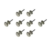 Infinity Decor Pack of 8 Black Old Style Cast Iron Antique Round Cabinet Knobs in 30mm - Suitable for Kitchen, Drawer, Cupboard, Dresser, Chest Door Furniture Pull
