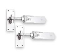 Infinity Decor Pair of Adjustable Hook and Band Hinges Galvanised Finish Heavy Duty Kit - Ideal for Wooden Gate, Garage Door, Garden Gate (8 Inch)