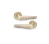 Infinity Decor Pair of Aero Shape Lever on Rose Door Handles Set in Matt Antique Finish - Pull Handles Suitable for Both Interior and Exterior Doors