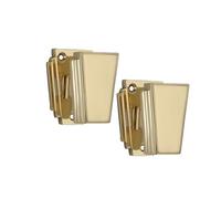 Infinity Decor Pair of Classic Art Deco Mortice Door Knobs - Pull Handles Set in Polished Brass Finish - Ideal for Exterior and Interior Doors