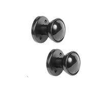 Infinity Decor Pair of Modern Style Plastic Mortice Rim Door Pull Knobs Set 50mm in Epoxy Black Finish - Ideal for Interior & Exterior use