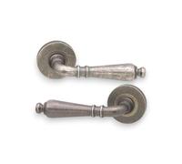 Infinity Decor Pewter Lever Door Handle with Choice of Escutcheons - Antique Old English Style (Lever Handle only)