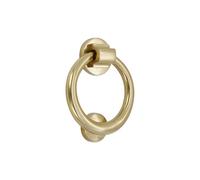 Infinity Decor Polished Brass Classic Ring Door Knocker 110mm - Solid Brass Front Door Furniture Knocker