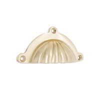 Infinity Decor Polished Brass Cup Shell Cabinet Drawer Pull Handle - Cupboard Brass Door Knob Suitable for Cupboard Drawer, Wardrobe, Kitchen Cabinets