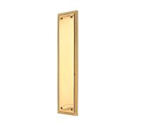 Infinity Decor Polished Brass Georgian Roped Edge Design Finger Push Plate Brass Door Protector 300 x 75mm - for Interior and Exterior Doors