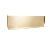 Infinity Decor Polished Brass Internal Tidy Flap Letter Plate Cover 300 x 87mm Solid Brass -Traditional Front Inner Door Mailbox Interior Plate Cover