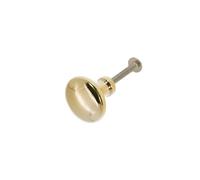 Infinity Decor Polished Brass Mushroom Knobs, Cup Shell Pull and Cupboard Catch for Kitchen Cabinet Doors (32mm Mushroom Knob)