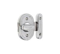Infinity Decor Polished Chrome Delta Bathroom Rotate Gate Door Turn Twist Bolt Latch - Designer Privacy Bolt Catch for Toilet Doors and Cupboard Wardrobe Doors
