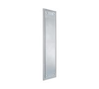 Infinity Decor Polished Chrome Georgian Roped Edge Design Finger Push Plate Brass Door Protector - for Interior and Exterior Doors