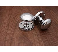Infinity Decor Polished Chrome Mortice Sprung Round Door Knobs Set Pack - 60mm