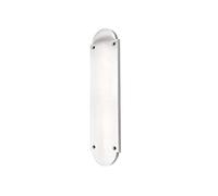 Infinity Decor Polished Chrome Victorian Style Half Round Design Finger Push Plate Protector 300 x 75mm - for Interior or Exterior Door
