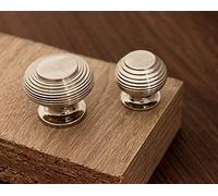 Infinity Decor Polished Nickel Antique Style Beehive Cupboard knob 2 Sizes (Small)