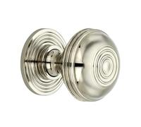 Infinity Decor Polished Nickel Preston Reeded Solid Brass Cupboard Knob Handle 40mm - Suitable for Furniture Wardrobe Cabinet Pull Handles