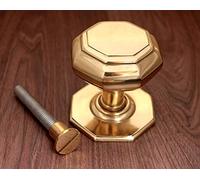 Infinity Decor Quality Solid Brass Large Octagonal Centre Door Knob Pull Polished Brass 80mm