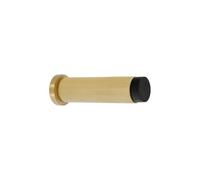Infinity Decor Ribbed Design Wall Mounted Door Stop for Skirting Door Stopper with Rubber Bumper Tip for Wall/Furniture Protection 75mm (Satin Brass)