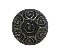 Infinity Decor Round Design Cupboard Knobs for Bathroom, Kitchen - Solid Metal Handles in Black Cast Iron (Black 412)