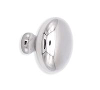 Infinity Decor Round Mushroom Shaped Solid Brass Cupboard Knob Polished Nickel Pull Handle 38mm - Ideal for Drawer Cabinets Furniture Doors