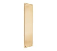 Infinity Decor Satin Brass Victorian Finger Push Plate Rectangular 300 x 75mm Door Protector for Vintage Style Internal and External Door Hardware