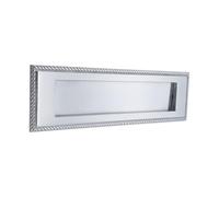 Infinity Decor Satin Chrome 10” 250mm Georgian Style Rope Design Edge Solid Brass Sprung Letter Postal Plate for Front Doors