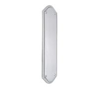 Infinity Decor Satin Chrome Traditional Georgian Half Round Roped Design Finger Push Plate Brass Door Protector 300 x 75mm - for Interior and Exterior Doors