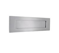 Infinity Decor Satin Chrome Victorian Style 10” 250mm Sprung Letter Box Postal Plate for Interior and Exterior Doors